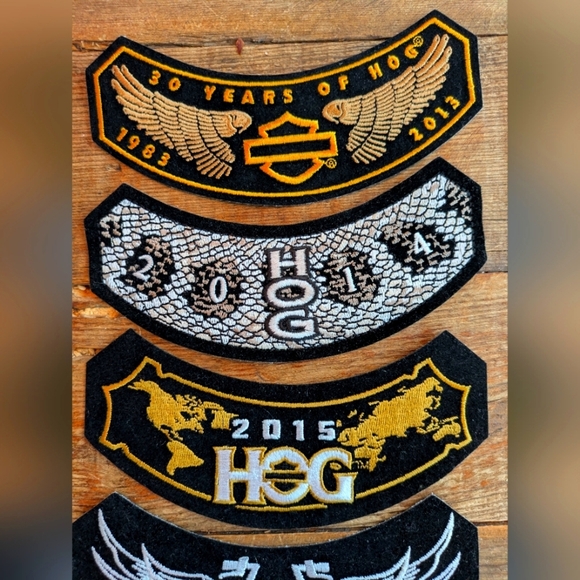 Harley Davidson HOG Patches Lot 2013-2017 Wings Moto Rocker Motorcycle - Picture 4 of 4